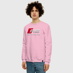 Свитшот хлопковый мужской AUDI RS, цвет: светло-розовый — фото 2