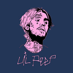 Свитшот хлопковый мужской LIL PEEP, цвет: тёмно-синий — фото 2