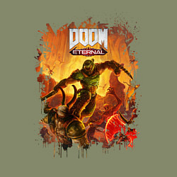 Свитшот хлопковый мужской DOOM, цвет: авокадо — фото 2