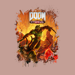 Свитшот хлопковый мужской DOOM, цвет: пыльно-розовый — фото 2