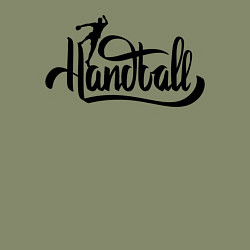 Свитшот хлопковый мужской Handball lettering, цвет: авокадо — фото 2