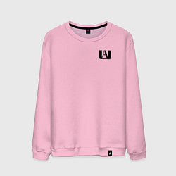 Свитшот хлопковый мужской MY HERO ACADEMIA НА СПИНЕ, цвет: светло-розовый