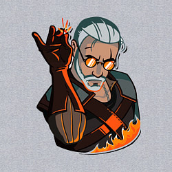 Свитшот хлопковый мужской Ведьмак, цвет: меланж — фото 2