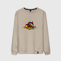 Свитшот хлопковый мужской Кубик Рубика, цвет: миндальный