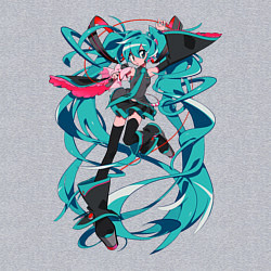 Свитшот хлопковый мужской Hatsune Miku Expo, цвет: меланж — фото 2