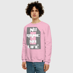 Свитшот хлопковый мужской No Game No Life Zero, цвет: светло-розовый — фото 2