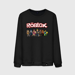 Свитшот хлопковый мужской ROBLOX, цвет: черный