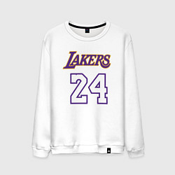 Свитшот хлопковый мужской Lakers 24, цвет: белый