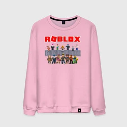 Свитшот хлопковый мужской ROBLOX, цвет: светло-розовый