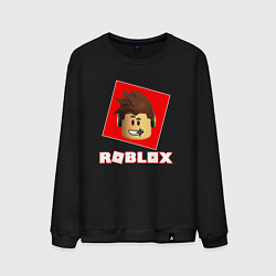 Свитшот хлопковый мужской ROBLOX, цвет: черный