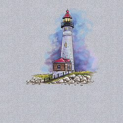 Свитшот хлопковый мужской Crisp Point Lighthouse, цвет: меланж — фото 2