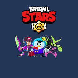 Свитшот хлопковый мужской BRAWL STARS, цвет: тёмно-синий — фото 2