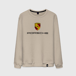 Свитшот хлопковый мужской PORSCHE, цвет: миндальный