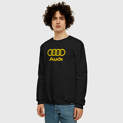 Свитшот хлопковый мужской Audi GOLD, цвет: черный — фото 2