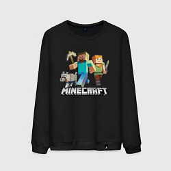 Свитшот хлопковый мужской MINECRAFT, цвет: черный