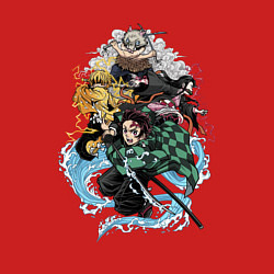 Свитшот хлопковый мужской KIMETSU NO YAIBA, цвет: красный — фото 2