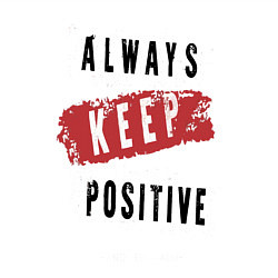 Свитшот хлопковый мужской Always Keep Positive, цвет: белый — фото 2