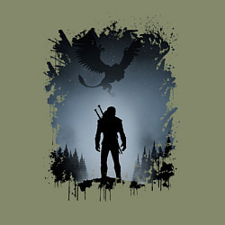 Свитшот хлопковый мужской ВЕДЬМАК, цвет: авокадо — фото 2