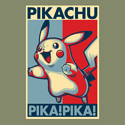 Свитшот хлопковый мужской Пикачу, цвет: авокадо — фото 2