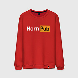Свитшот хлопковый мужской HornPub, цвет: красный