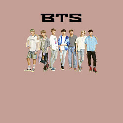Свитшот хлопковый мужской BTS группа, цвет: пыльно-розовый — фото 2