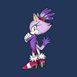 Свитшот хлопковый мужской SONIC Кошка Блейз, цвет: тёмно-синий — фото 2