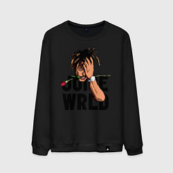 Свитшот хлопковый мужской Juice WRLD, цвет: черный