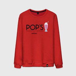 Свитшот хлопковый мужской POPS, цвет: красный