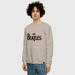 Свитшот хлопковый мужской The Beatles, цвет: миндальный — фото 2