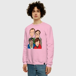 Свитшот хлопковый мужской The Big Bang Theory Guys, цвет: светло-розовый — фото 2