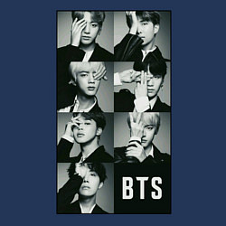 Свитшот хлопковый мужской BTS, цвет: тёмно-синий — фото 2