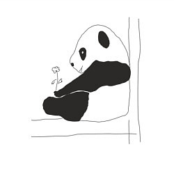 Свитшот хлопковый мужской Little Panda, цвет: белый — фото 2