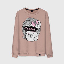 Свитшот хлопковый мужской Senpai, цвет: пыльно-розовый