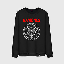 Свитшот хлопковый мужской RAMONES, цвет: черный