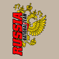 Свитшот хлопковый мужской RUSSIA national team, цвет: миндальный — фото 2