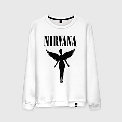 Свитшот хлопковый мужской NIRVANA, цвет: белый
