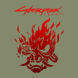 Свитшот хлопковый мужской CYBERPUNK 2077, цвет: авокадо — фото 2