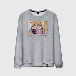 Свитшот хлопковый мужской Sailor Moon Usagi Tsukino Luna, цвет: меланж