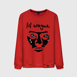 Свитшот хлопковый мужской Lil Wayne: Fear & God, цвет: красный