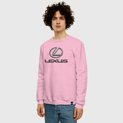 Свитшот хлопковый мужской LEXUS, цвет: светло-розовый — фото 2