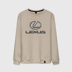 Свитшот хлопковый мужской LEXUS, цвет: миндальный