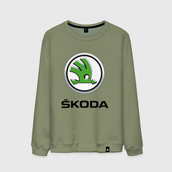 Свитшот хлопковый мужской SKODA, цвет: авокадо
