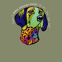 Свитшот хлопковый мужской Берегись курцхаара, цвет: авокадо — фото 2