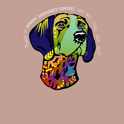 Свитшот хлопковый мужской Берегись курцхаара, цвет: пыльно-розовый — фото 2