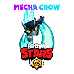 Свитшот хлопковый мужской BRAWL STARS MECHA CROW, цвет: белый — фото 2