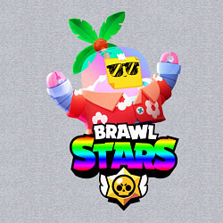 Свитшот хлопковый мужской BRAWL STARS TROPICAL SPROUT, цвет: меланж — фото 2