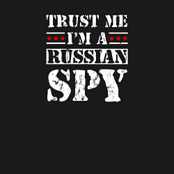 Свитшот хлопковый мужской Trust me im a RUSSIAN SPY, цвет: черный — фото 2