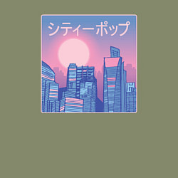 Свитшот хлопковый мужской Городская эстетика, цвет: авокадо — фото 2