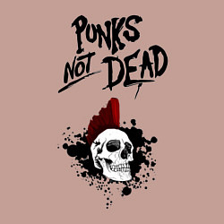 Свитшот хлопковый мужской Punks not dead, цвет: пыльно-розовый — фото 2