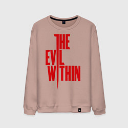 Свитшот хлопковый мужской The Evil Within, цвет: пыльно-розовый